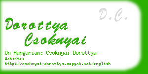 dorottya csoknyai business card
